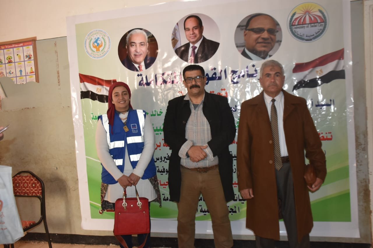 بالصور.. جامعة مدينة السادات توجه قافلة طبية مجانية إلى قرية العامرية مركز منوف 
