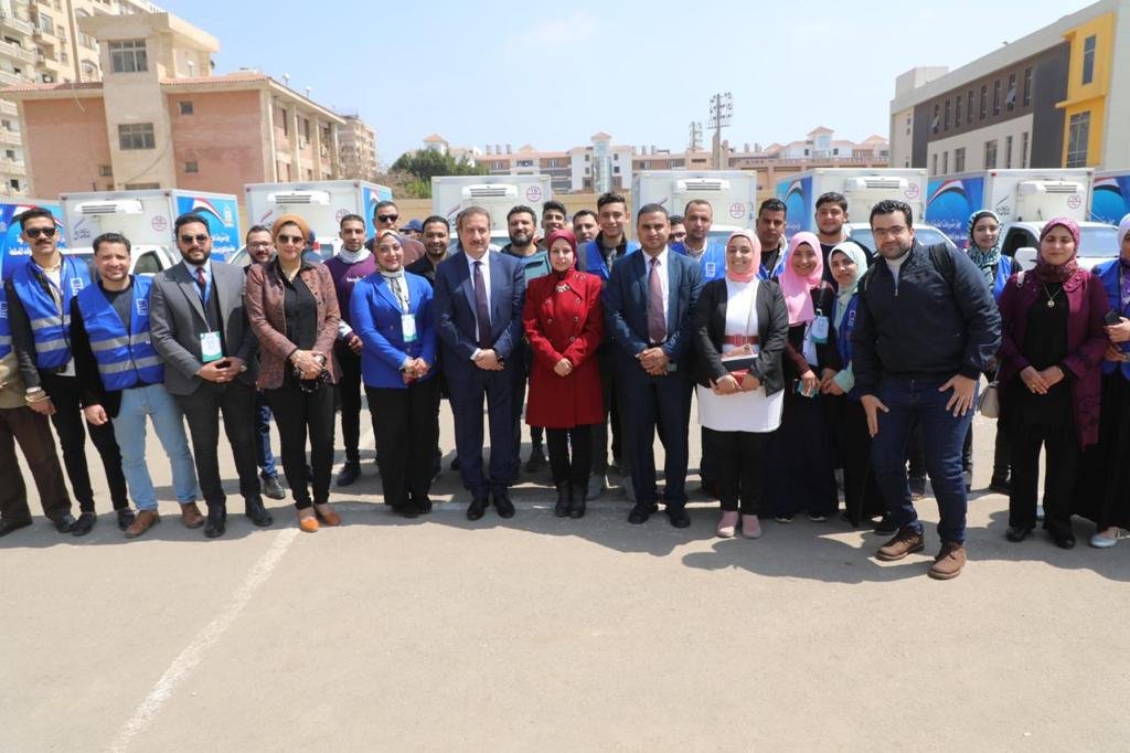 انطلاق قافلة أهلا رمضان لتوفير السلع الغذائية للمواطنين بقرى المنوفية
