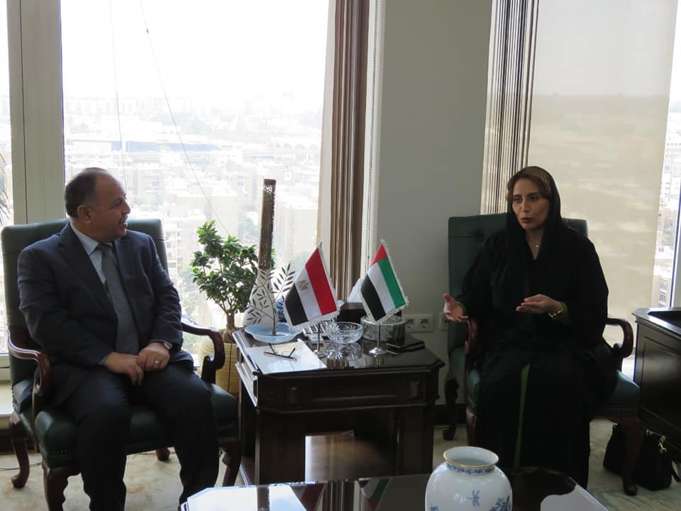 وزير المالية خلال لقائه مع سفيرة الإمارات: التضامن العربى ركيزة أساسية لمواجهة التحديات العالمية