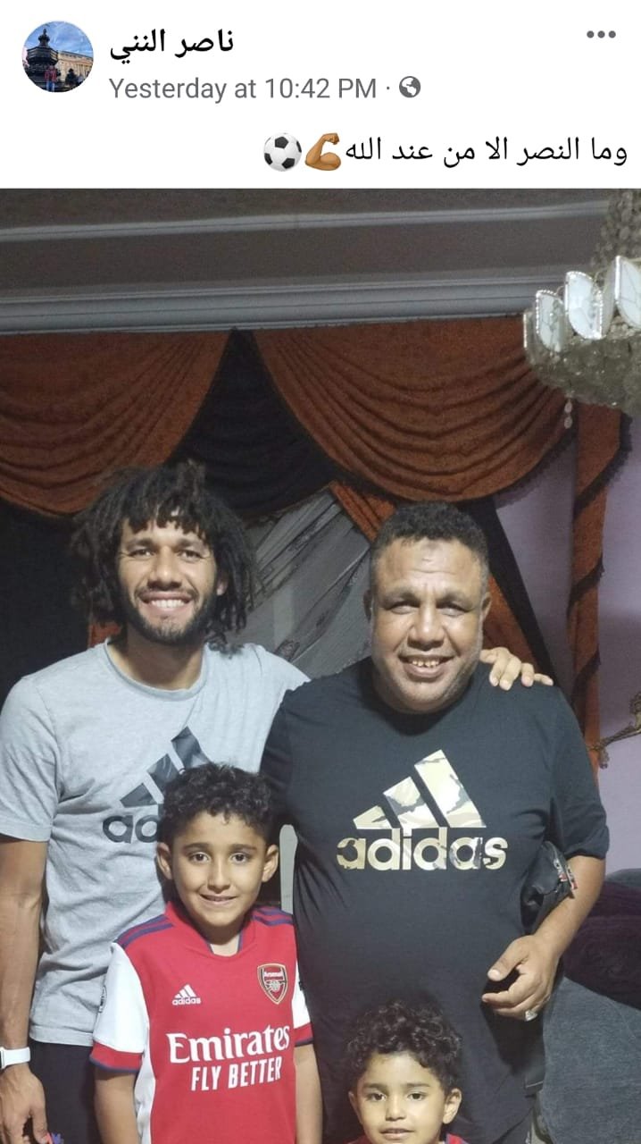 والد النني عبر فيسبوك: وما النصر إلا من عند الله