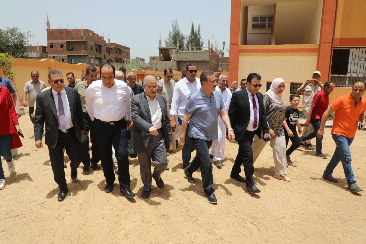 محافظ المنوفية يفتتح مدرستى تلوانة الإبتدائية والإعدادية بالباجور