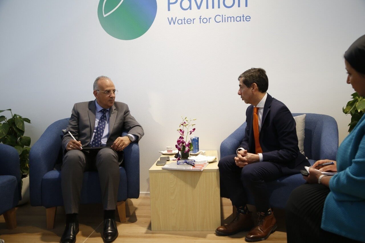 على هامش مؤتمر المناخ.. وزير الري يلتقى السكرتير التنفيذي لمنظمة الشراكة العالمية للمياه
