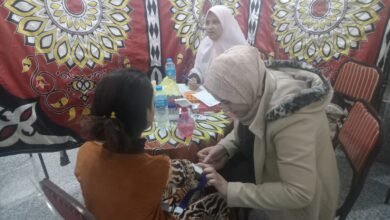 جامعة السادات تنظم قافلة طبية تخصصيه بقرية الجزيرة الشرقية المنوفية