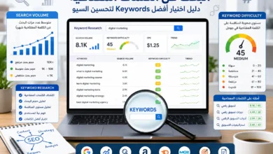 البحث عن الكلمات المفتاحية وتحليل Search Volume.