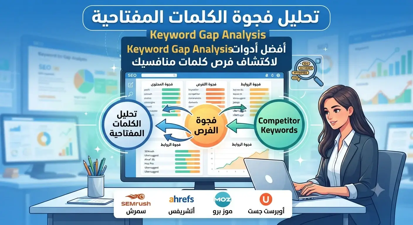 أفضل أدوات Keyword Gap Analysis لاكتشاف فرص كلمات منافسيك