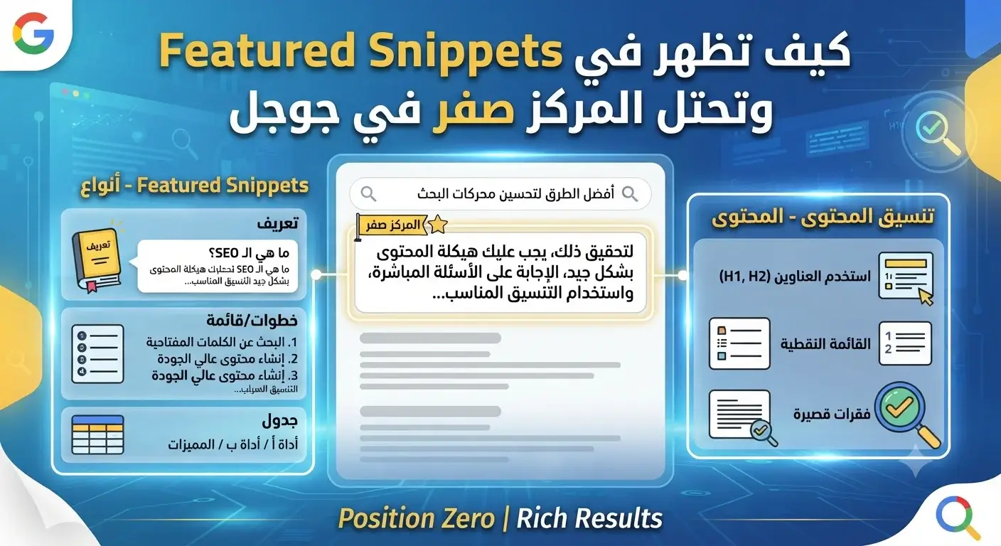 كيف تظهر في Featured Snippets وتحتل المركز صفر في جوجل