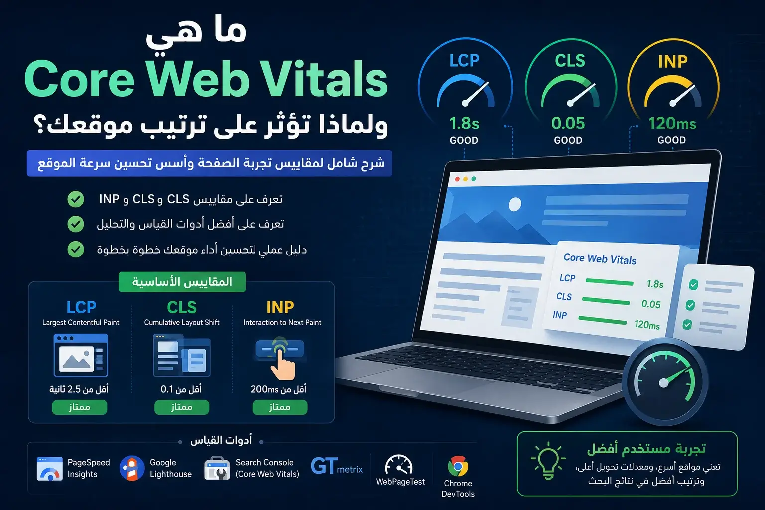 ما هي Core Web Vitals ولماذا تؤثر على ترتيب موقعك؟