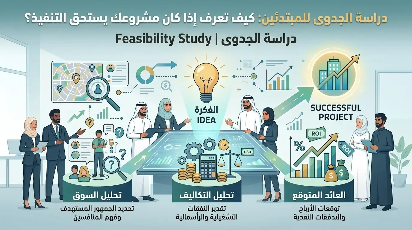 دراسة الجدوى للمبتدئين كيف تعرف إذا كان مشروعك يستحق التنفيذ؟