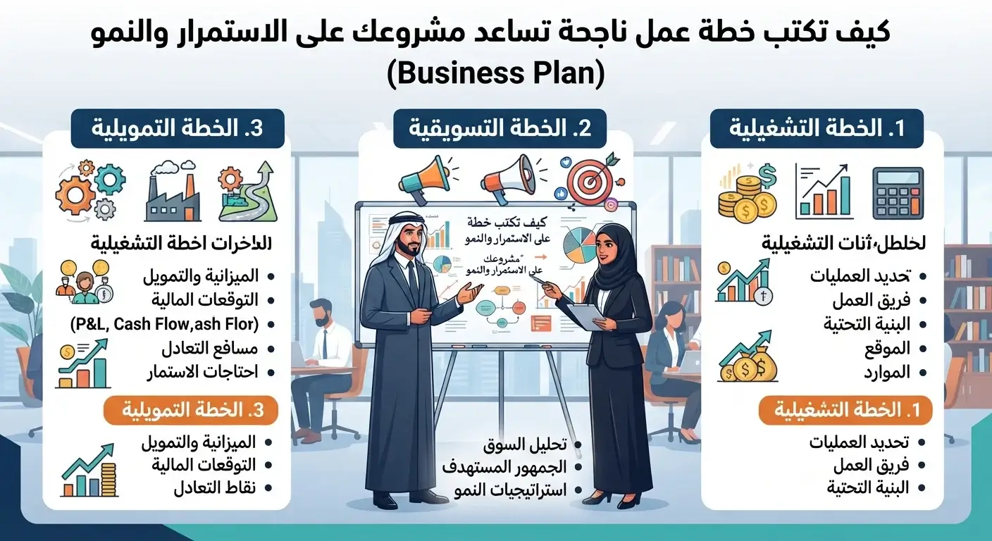كيف تكتب خطة عمل ناجحة تساعد مشروعك على الاستمرار والنمو